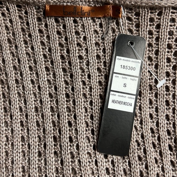 NWT’S Bellini Heather Mocha Long Hood Waterfall Cardigan SZ S - Picture 7 of 9